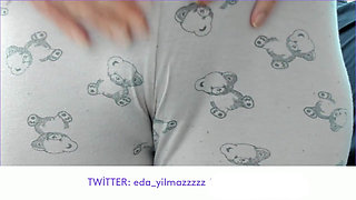 Pajama Masturbate- Rubbing Pussy with Pajama