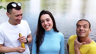Dirty-minded trio indulge in a wild outdoor orgy