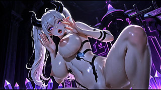 Cyber Demoness BBW Doll Dark Palace Ride - Huge Tits Big Ass Milking Squirting 3D Cgi 8K