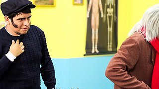 Dr. Cacherin Fucks a Busty Nurse