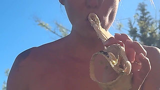 In the Garden, I Treat Myself with My Dildo