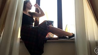 Dani Daniels . com - Pantyhose Masturbation in Rome
