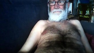 Grandpa Stroking on Webcam