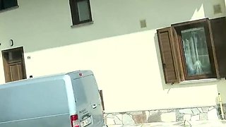 Lollolara91 Skinny Italian MILF Gets Risky Outdoor Creampie - Hairy Pussy Dripping Cum in the Woods