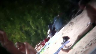 A nude Slavic beach voyeur spy cam video