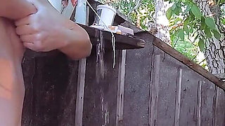 Outdoor Shower Blowjob & Oral - Big Tits POV Wet