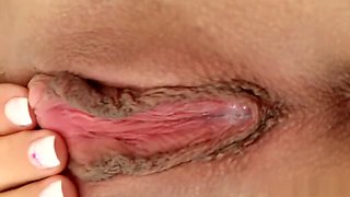 Blonde Sabina B is a good sport showing and toy fucking her pink hole