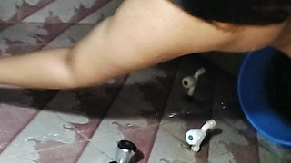 Desi wife taking bath after hardcore fuck.