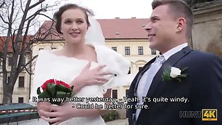 Hunt4k. nice teen bride gets banged for money in front of her groom