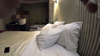 Schoolgirl wants to pass the course by suggesting me her udders and her cock-squeezing donk