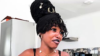 This BUSTY VIRGIN EBONY TEEN moaned loud