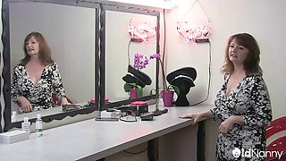 Watch Lady Ava, the old actress, get pounded hard in the dressing room by her young stud