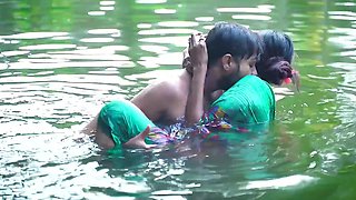 Cute Indian girl's public fucking after washing herself