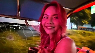 Big tits Thai teen really gets into it