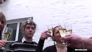 Gala evening turns into German hardcore swinger party