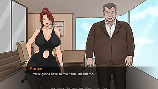 Eva's Ecstasy Gameplay #05 Busty Redhead Is Trained by the Boss to Be Submissive.