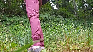 Nerdy Faery Desperate Pee Walk With Hairy Pussy Wet Panties Outdoor