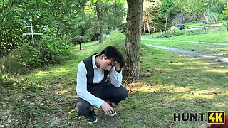 Hunt4k. busty red haired tempted a stranger and screwed him in front of her bf