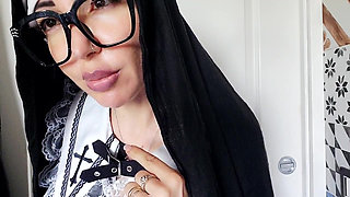 This nun doesn't look very religious