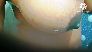 Huge Boobs Girl Bathing and Seducing Her Step Brother When She Came to Know He Is Peeking Her