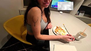 Valentina More Wrecked by Strangers Rough Morning Pounding at Cafe