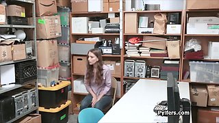 Gagging on and getting pounded by guards cock