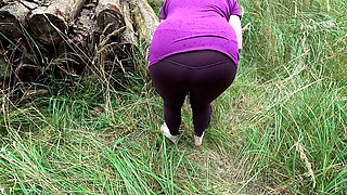 Clamping My Pussy I Walk Naked Through the Forest with It