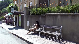 Amateur teen Jenny Dark fucked in public