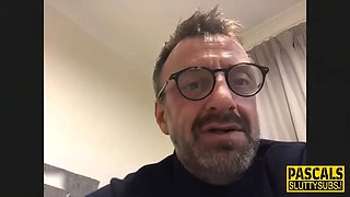 Huge boobed escort throats rod and gags