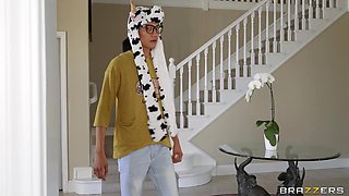 E-Girl Gets D'd While MILF Jerks Cleans: Threesome starring Cherie Deville, Kyle Mason, Mia Kay, and Donatello Devine