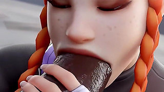 Brigitte's First Date Gone Wrong - Big Black Dick Anal & Creampie Overwatch 3D Animation
