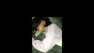 Hot Latina Stepdaughter Fucked Hard at Night by Stepdad - Creampie Finish