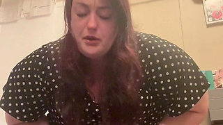 PAWG BBW Clogs the Toilet Due to Holding Everything for Hours: with Lots of Farts and the Sound of Her Using the Restroom or Bat