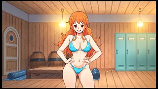 Lusty Buccaneers Parody Hentai Game Ep.2 Nami is stripping for the right amount of gold !