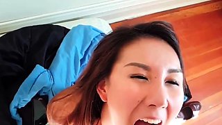 Asian Amateur's Deep Throat Blowjob Performance