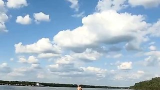 Big-Ass Blonde's Naked Walk on a Paddleboard