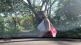 I Take Home an Incredible Busty Woman and She Can't Hold Back-she Asks Me to Show Her My Dick in the Car