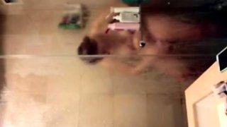curvy stepmom 51 shaving her pussy in the shower
