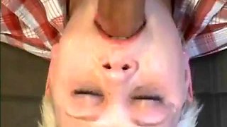 Blonde dyke slut worries about eating dick but then regrets it after facial cum blast: Porn