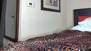 Shaved pussy blonde Tasha Reign with big boobs goes solo