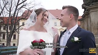 Hunt4k. lovely teen bride gets banged for money in front of her groom