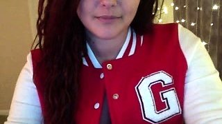 Big boob brunette masturbates on webcam