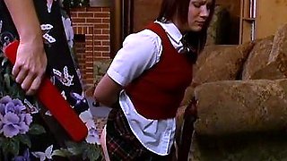 Blonde Brunette Lesbians Playing On Bed