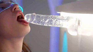 Futuristic anal gangbang with a hot pale babe on a spaceship