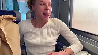 I SUCK MY MAN ON THE TRAIN AND SWALLOW IT ALL