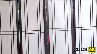 Cuck4k. cuckold catches long-haired acquaintance hardcore his wife in their bedroom