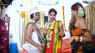 Tharki Sasurji Hardcore Threesome Fuck with Young Mallu Wife and Wife's Sister at Home Full Movie. Hindi Audio