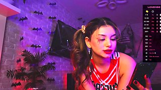 Big boobs webcam slut toys her asshole