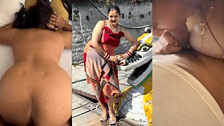 Dignified Indian Aunty Turns Into Complete Dick-Hungry Cum Guzzler For Young Dick