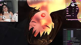 ExotiqFox Cum Training Live Reaction - Dark Master JOI Hentai with Cute Asian Teen